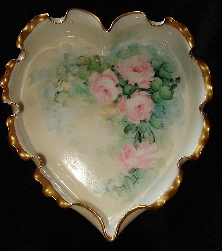 Rare Willets Belleek Heart Dish Rare Willets Belleek Heart Dish