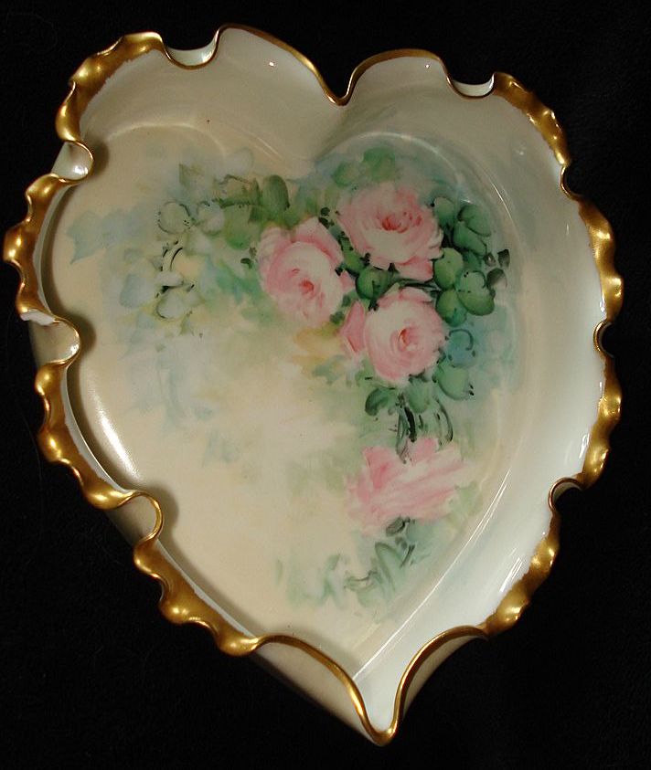 Rare Willets Belleek Heart Dish Rare Willets Belleek Heart Dish
