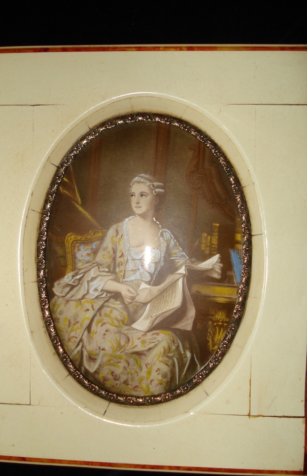 French Miniature Portrait Madame Pompadour c19 French Miniature Portrait Madame Pompadour c19