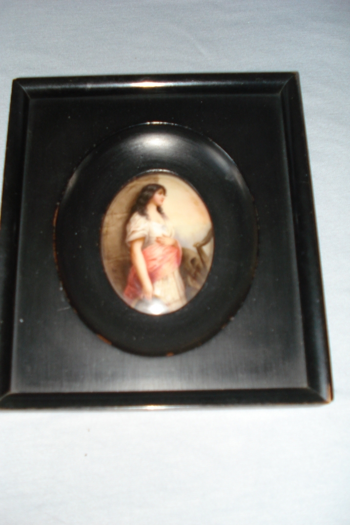 German KPM Porcelain Portrait Of Maiden c19th German KPM Porcelain Portrait Of Maiden c19th