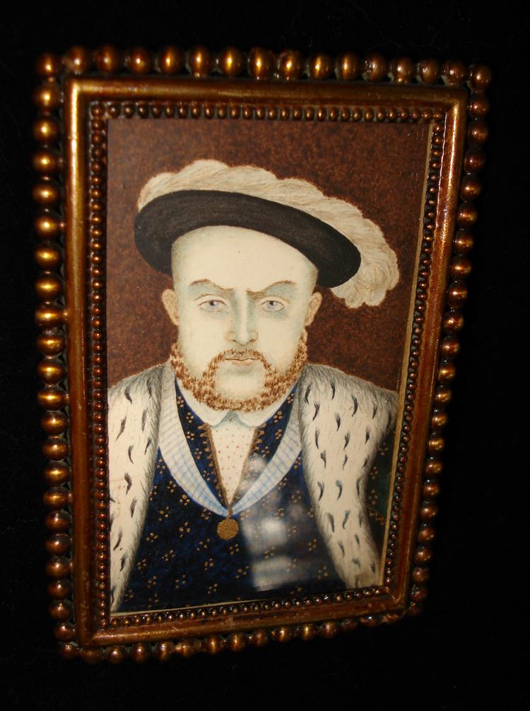 Georgian Miniature Paintings King Henry Vlll and Elizabeth l Georgian Miniature Paintings King Henry Vlll and Elizabeth l