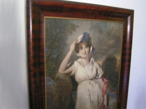 Water Color Portrait On Card Of a Woman In Pink Water Color Portrait On Card Of a Woman In Pink