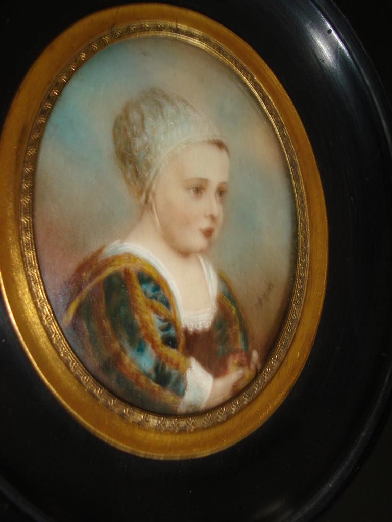 Miniature Portrait On Ivory Of King Charles I 19th Miniature Portrait On Ivory Of King Charles I 19th