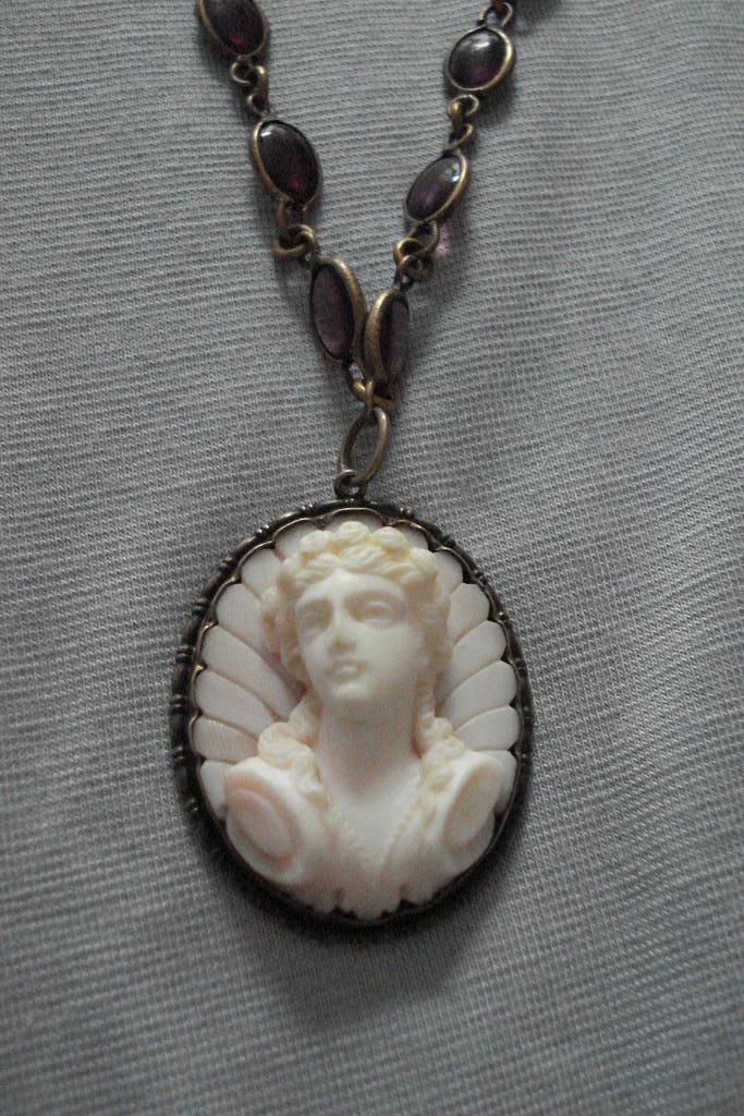 Bohemian Museum Quality Agate Hand carved Cameo Necklace Bohemian Museum Quality Agate Hand carved Cameo Necklace