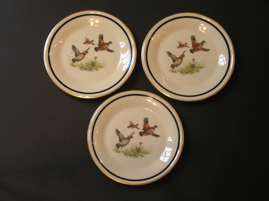 Lenox set of Three Small Bird Plates Lenox set of Three Small Bird Plates
