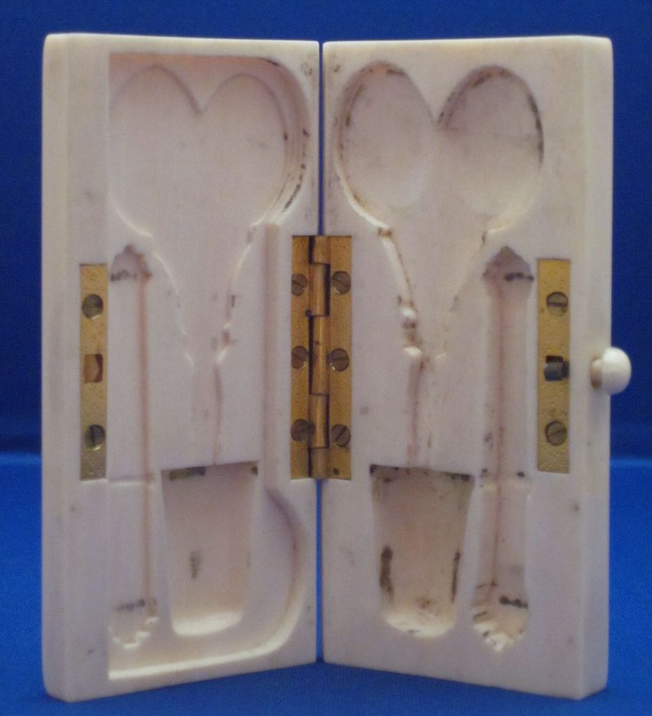 c1850 Ivory & Silver Vermeil French Sewing Set Etui, COMPLETE! c1850 Ivory & Silver Vermeil French Sewing Set Etui, COMPLETE!