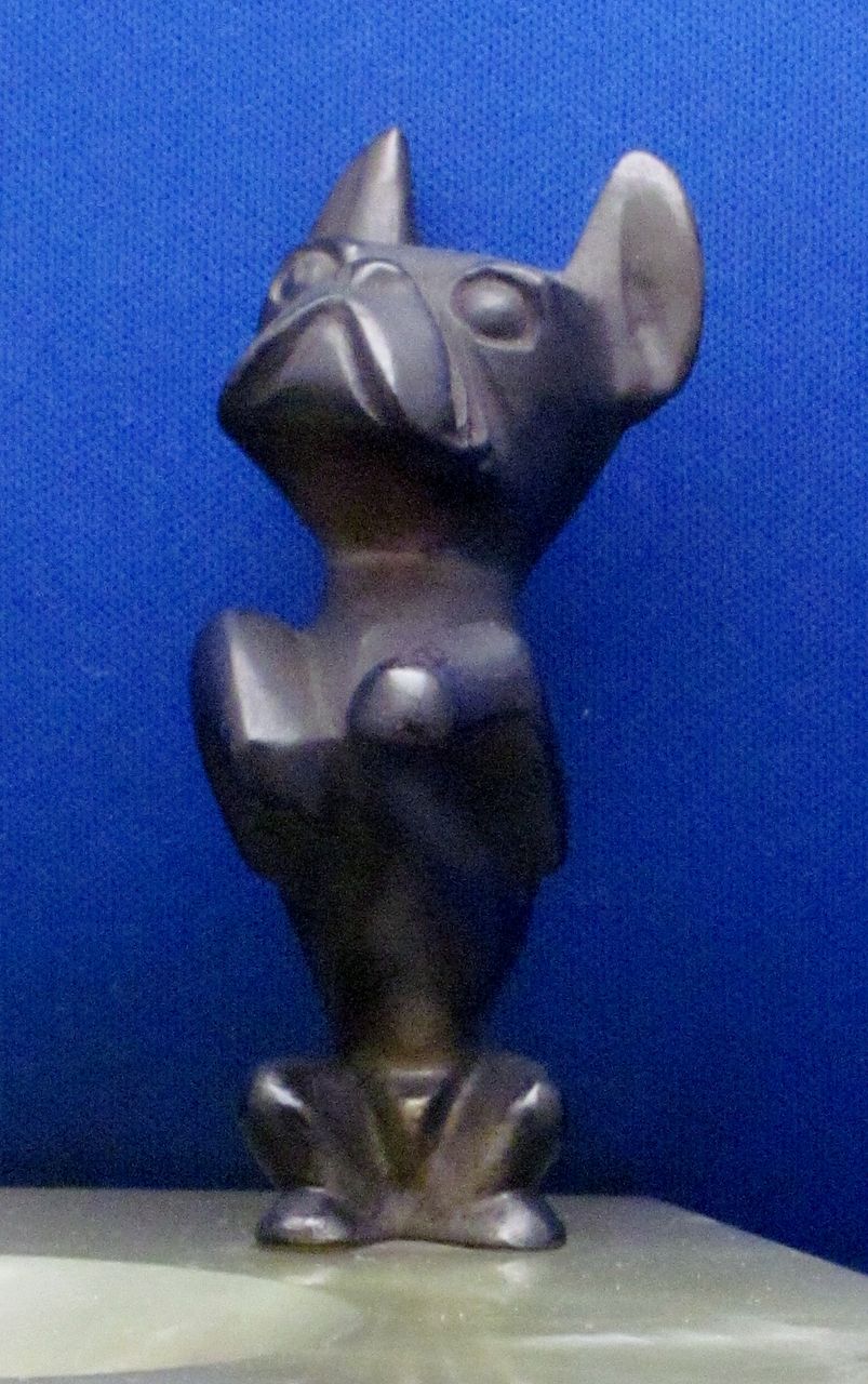 Hagenauer Vienna Bronze Terrier and Green Onyx Vide Poche Hagenauer Vienna Bronze Terrier and Green Onyx Vide Poche
