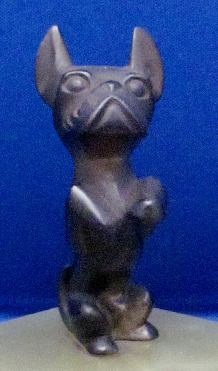 Hagenauer Vienna Bronze Terrier and Green Onyx Vide Poche Hagenauer Vienna Bronze Terrier and Green Onyx Vide Poche