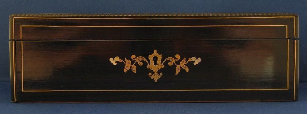 MAGNIFICENT French GLOVE Box Inlaid Wood & Mother of Pearl MAGNIFICENT French GLOVE Box Inlaid Wood & Mother of Pearl