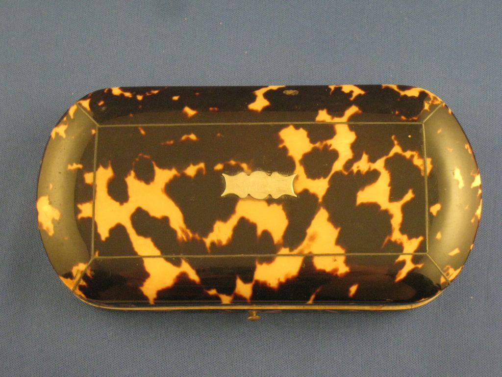 GORGEOUS Spotted Tortoiseshell, Ivory, Satin Box, Sewing Etui Casket GORGEOUS Spotted Tortoiseshell, Ivory, Satin Box, Sewing Etui Casket