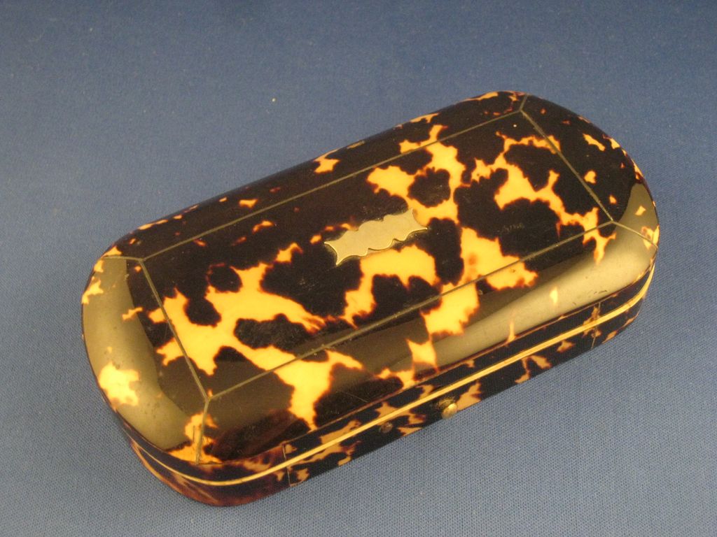GORGEOUS Spotted Tortoiseshell, Ivory, Satin Box, Sewing Etui Casket GORGEOUS Spotted Tortoiseshell, Ivory, Satin Box, Sewing Etui Casket