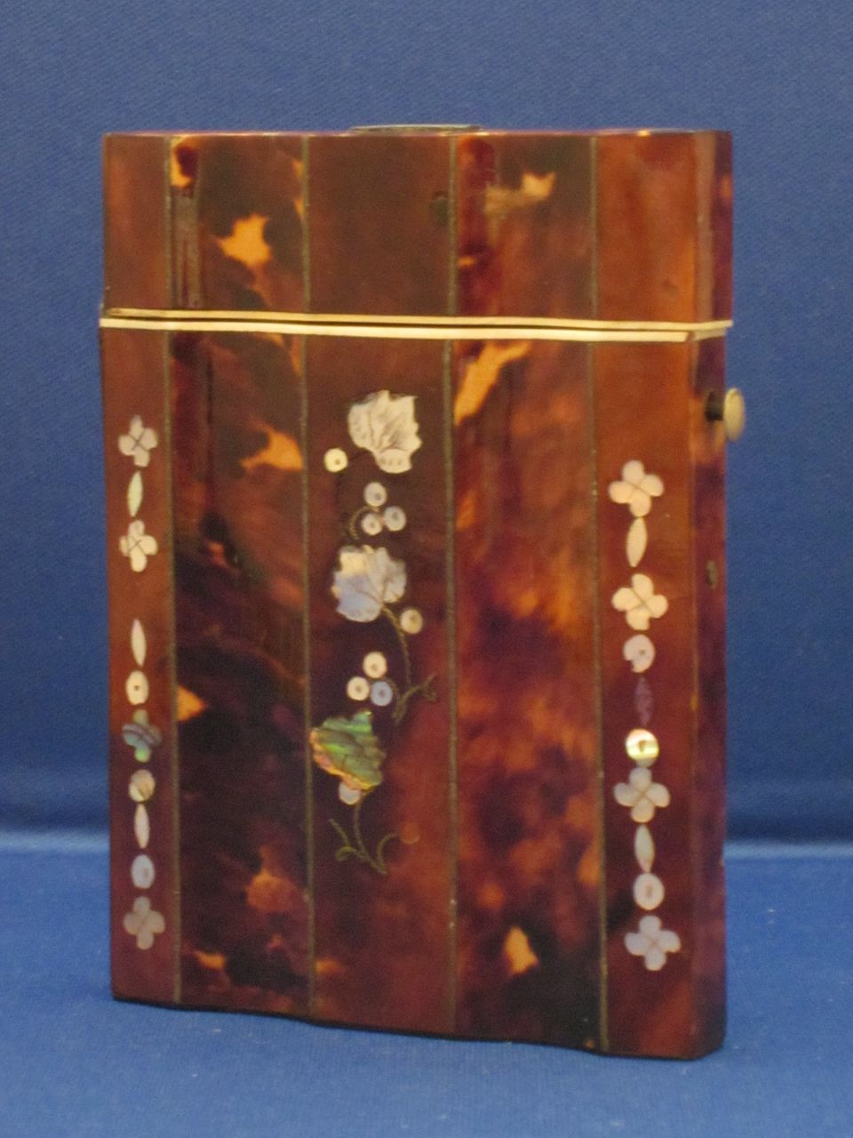 Antique English Inlaid Tortoiseshell and Mother of Pearl Card Case Antique English Inlaid Tortoiseshell and Mother of Pearl Card Case