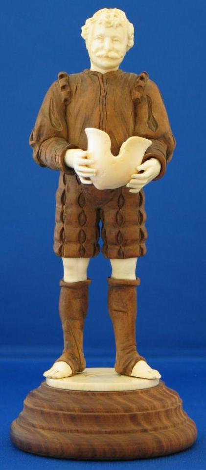 Black Forest Carved Wood and Ivory Figure of a Soldier Black Forest Carved Wood and Ivory Figure of a Soldier