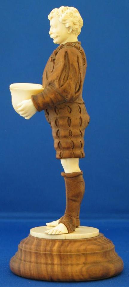 Black Forest Carved Wood and Ivory Figure of a Soldier Black Forest Carved Wood and Ivory Figure of a Soldier