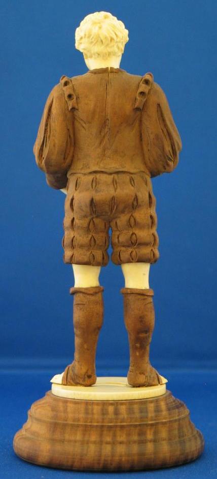 Black Forest Carved Wood and Ivory Figure of a Soldier Black Forest Carved Wood and Ivory Figure of a Soldier