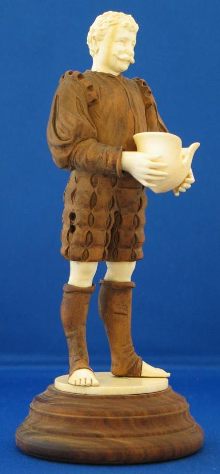 Black Forest Carved Wood and Ivory Figure of a Soldier Black Forest Carved Wood and Ivory Figure of a Soldier