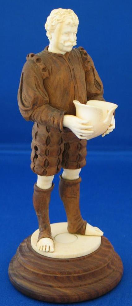 Black Forest Carved Wood and Ivory Figure of a Soldier Black Forest Carved Wood and Ivory Figure of a Soldier