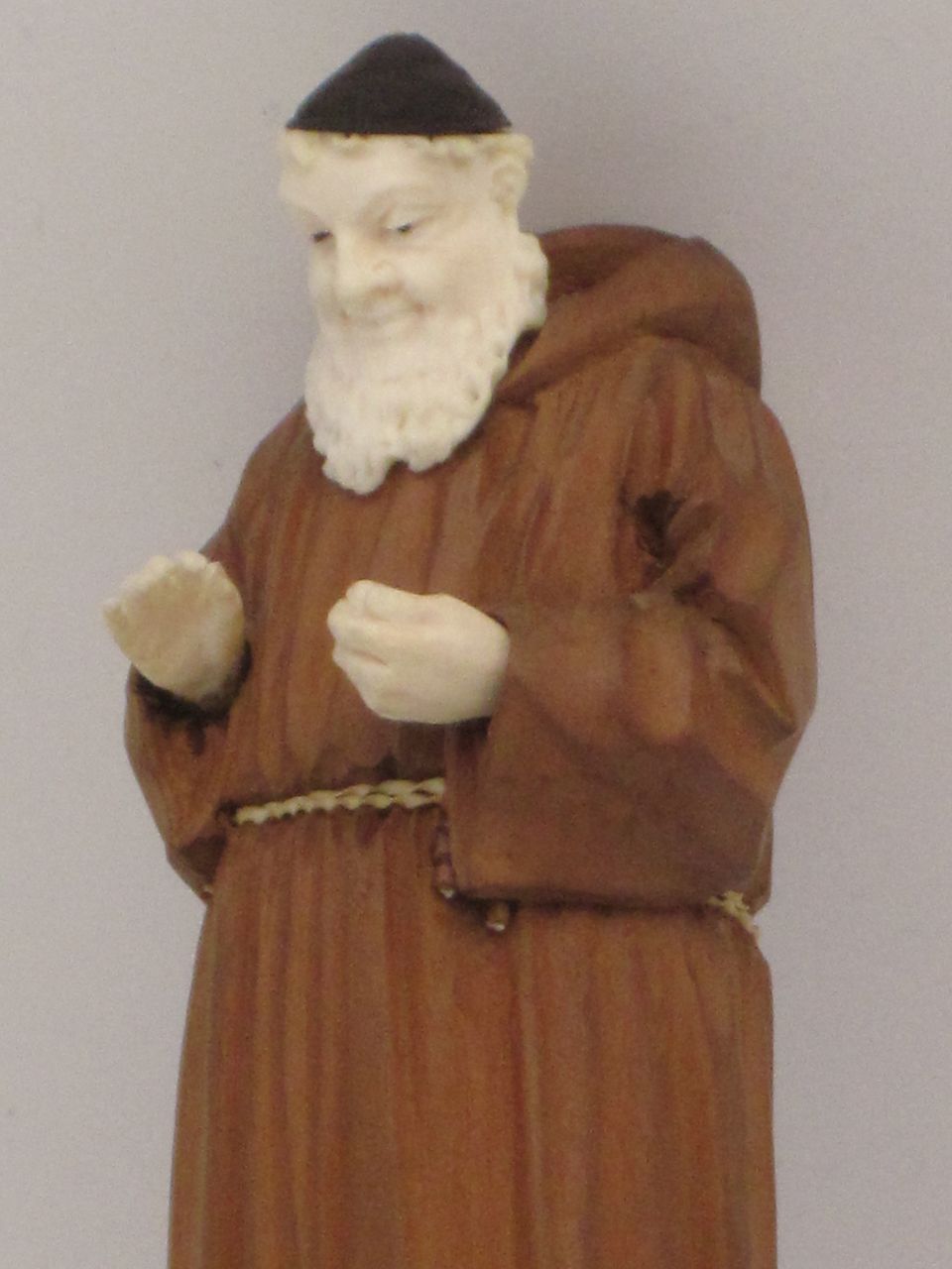 19c Black Forest Carved Ivory & Wood Figure of a Monk 19c Black Forest Carved Ivory & Wood Figure of a Monk