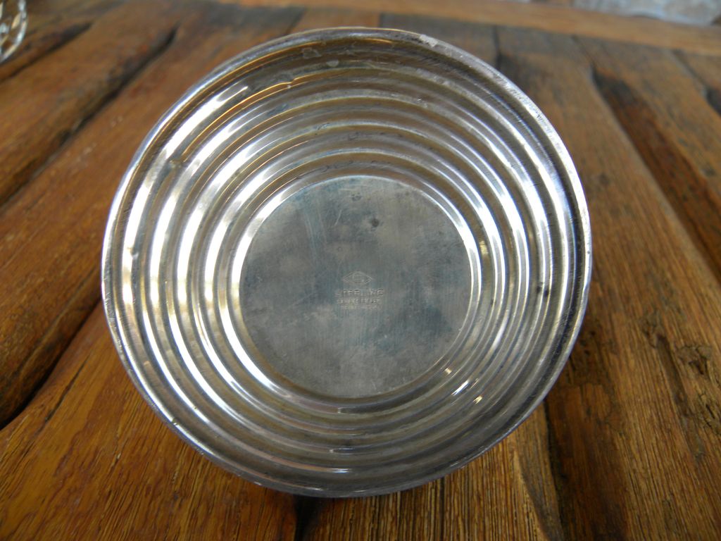 Sterling Candle Holders with Fostoria American Votives Sterling Candle Holders with Fostoria American Votives