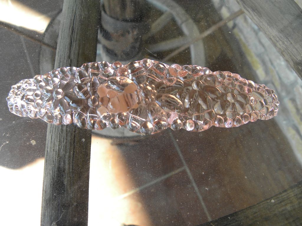 Vintage Pink Glass Tiebacks Vintage Pink Glass Tiebacks