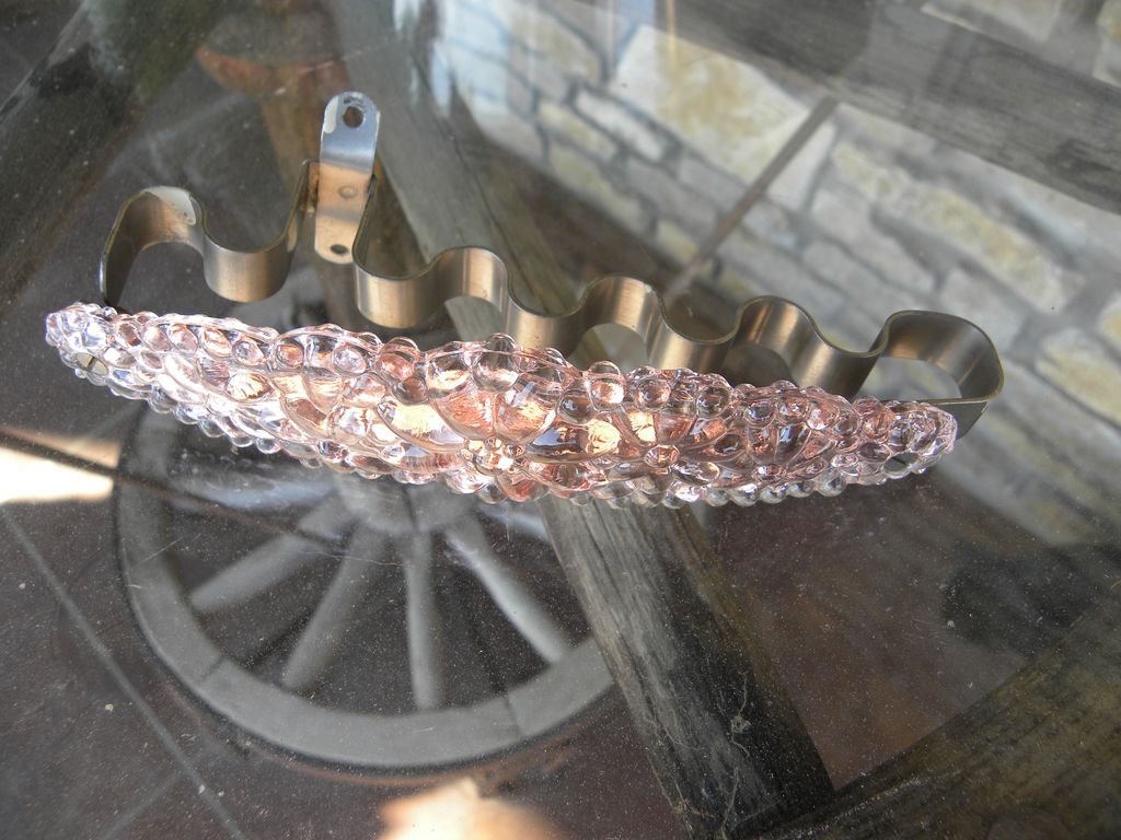 Vintage Pink Glass Tiebacks Vintage Pink Glass Tiebacks