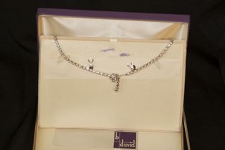 Signed B David Necklace and Earrings Set in Original Box Signed B David Necklace and Earrings Set in Original Box