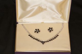 Signed B David Necklace and Earrings Set in Original Box Signed B David Necklace and Earrings Set in Original Box