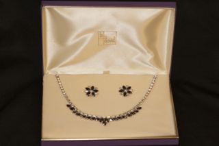 Signed B David Necklace and Earrings Set in Original Box Signed B David Necklace and Earrings Set in Original Box