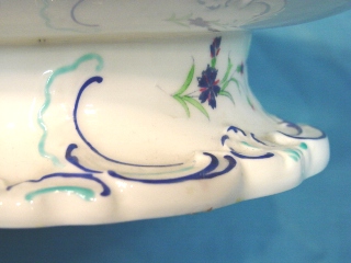 19th Century Porcelain China Pedestal Compote Footed Serving Tray Dish German Germany Antique Superb 19th Century Porcelain China Pedestal Compote Footed Serving Tray Dish German Germany Antique Superb