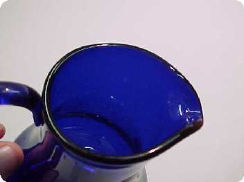 Cambridge Glass Cream Pitcher Cobalt Glass Royal Blue Elegant Depression Blown Art Glass Cambridge Glass Cream Pitcher Cobalt Glass Royal Blue Elegant Depression Blown Art Glass