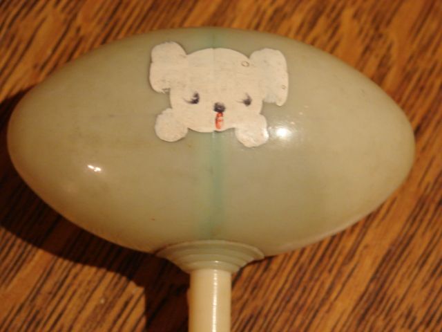 Heirloom Celluloid Baby Puppy Dog Rattle Toy 1920-1930 Free Shipping Heirloom Celluloid Baby Puppy Dog Rattle Toy 1920-1930 Free Shipping