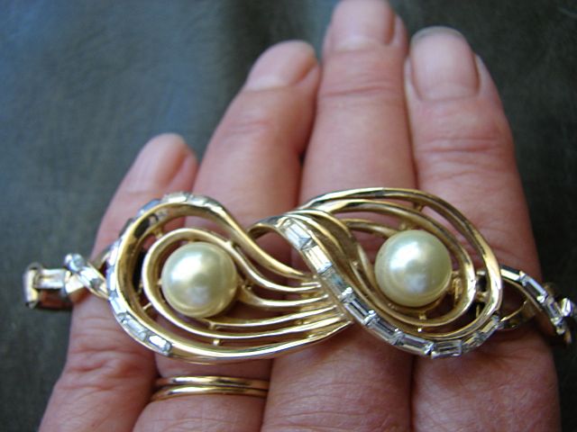 Superb Designer Costume Jewelry Corocraft Designer Bracelet Rhinestone Emerald Cut Baguettes Superb Designer Costume Jewelry Corocraft Designer Bracelet Rhinestone Emerald Cut Baguettes