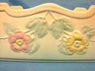 Hull Art Pottery USA Window Box Planter Vase Dogwood Matte Pattern Scarce Hull Art Pottery USA Window Box Planter Vase Dogwood Matte Pattern Scarce