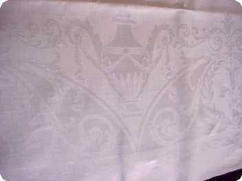 Damask Linen Banquet Tablecloth + Napkins Set Grape Heirloom Damask Linen Banquet Tablecloth + Napkins Set Grape Heirloom