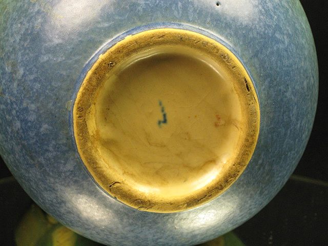 Roseville Pottery Falline ~Peas~ Double Handle Vase Roseville Pottery Falline ~Peas~ Double Handle Vase