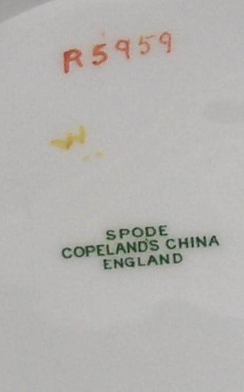 Copeland Spode Gold-Net Lustre Luster Cobalt Parrot Bowl Bone China ca. 1916 Copeland Spode Gold-Net Lustre Luster Cobalt Parrot Bowl Bone China ca. 1916