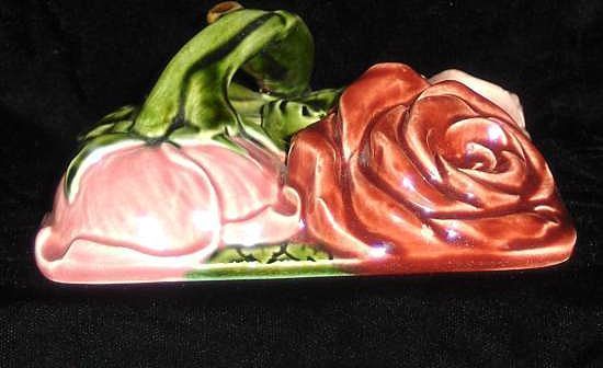 Sarreguemines French Faience Majolica Cookie Jar Basket with Roses Sarreguemines French Faience Majolica Cookie Jar Basket with Roses