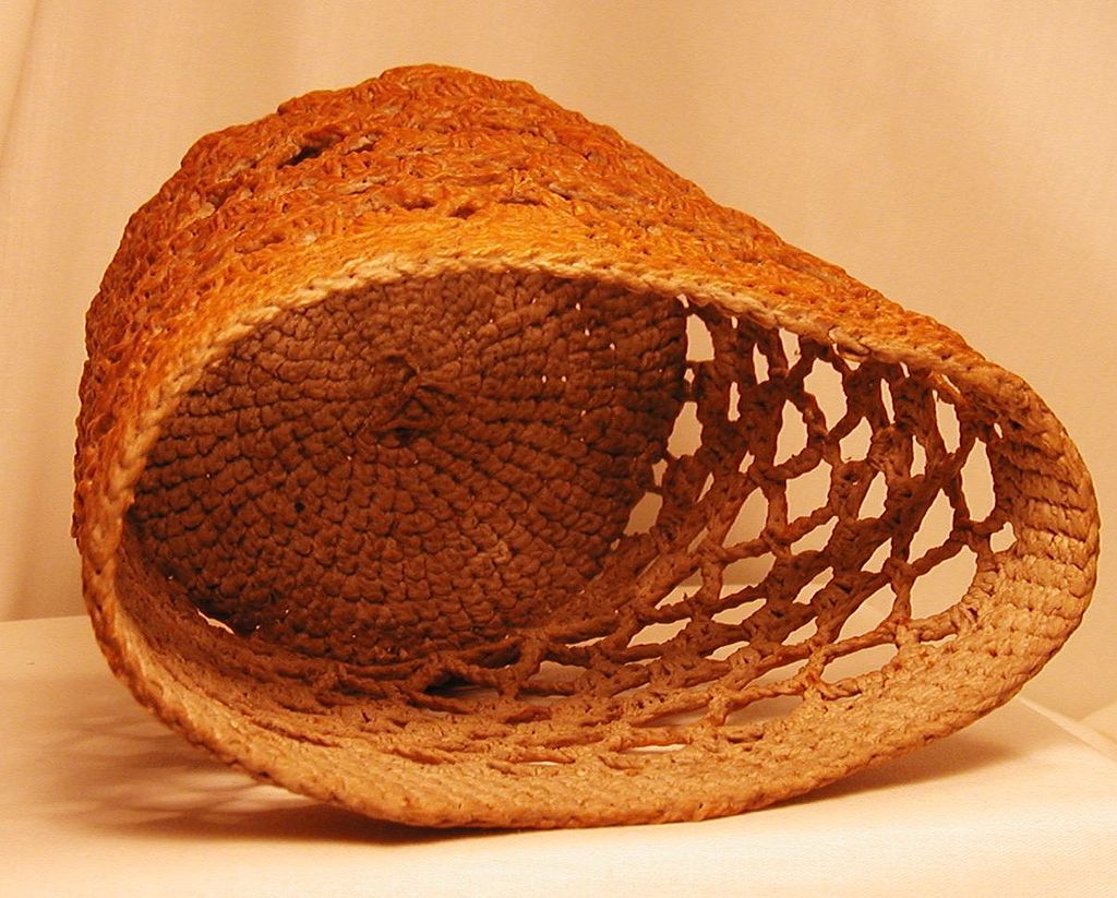 Navy Sailors Macrame Knotted Basket Folk Art 19th c. Merchant Marine Maritime Navy Sailors Macrame Knotted Basket Folk Art 19th c. Merchant Marine Maritime