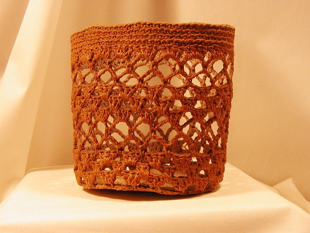 Navy Sailors Macrame Knotted Basket Folk Art 19th c. Merchant Marine Maritime Navy Sailors Macrame Knotted Basket Folk Art 19th c. Merchant Marine Maritime