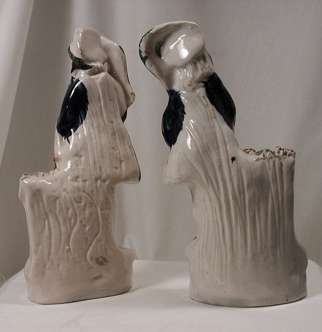 Pair Staffordshire Figurines Prince & Princess Royal with King Charles Spaniel Dogs ca. 1850 Pair Staffordshire Figurines Prince & Princess Royal with King Charles Spaniel Dogs ca. 1850