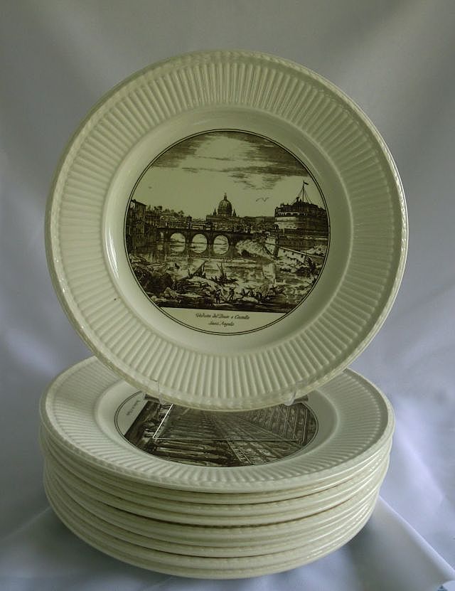 Wedgwood Edme Piranesi Plates Italian Architecture Transferware Set of 4 Wedgwood Edme Piranesi Plates Italian Architecture Transferware Set of 4