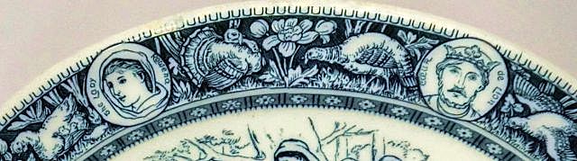 Wedgwood Ivanhoe 13" Small Platter Blue-Gray Teal Rowena Rebecca Isaac c. 1882 Wedgwood Ivanhoe 13" Small Platter Blue-Gray Teal Rowena Rebecca Isaac c. 1882
