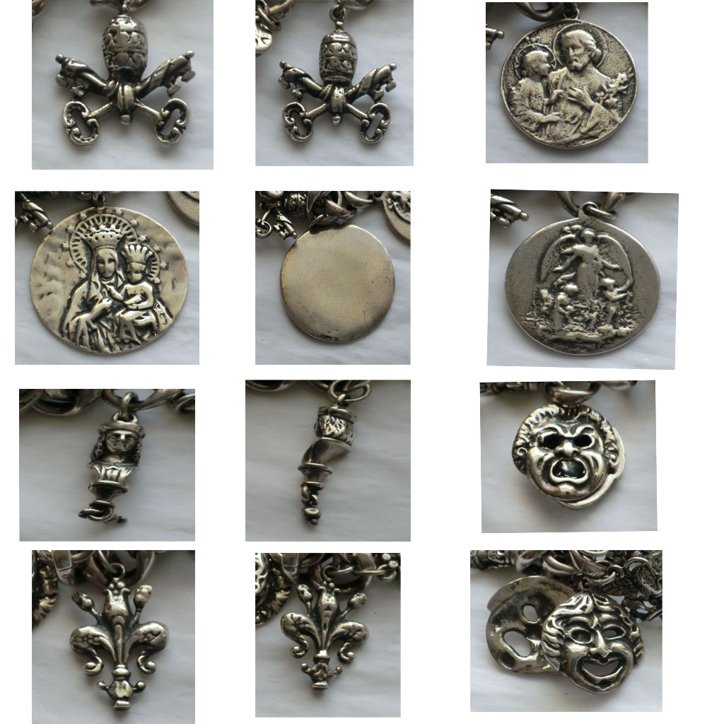 Parenti Sterling Silver 20 Charm Bracelet ca. 1940-60 wt 5.8 oz Parenti Sterling Silver 20 Charm Bracelet ca. 1940-60 wt 5.8 oz