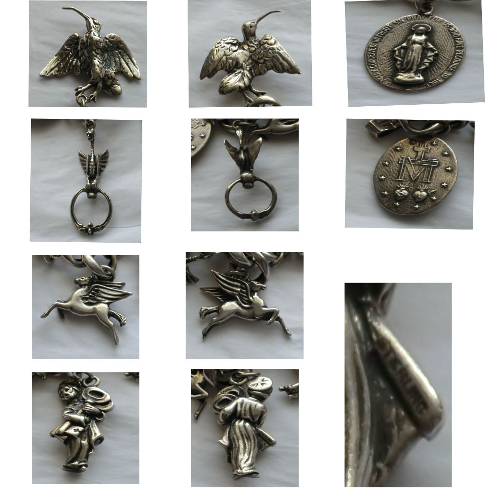 Parenti Sterling Silver 20 Charm Bracelet ca. 1940-60 wt 5.8 oz Parenti Sterling Silver 20 Charm Bracelet ca. 1940-60 wt 5.8 oz