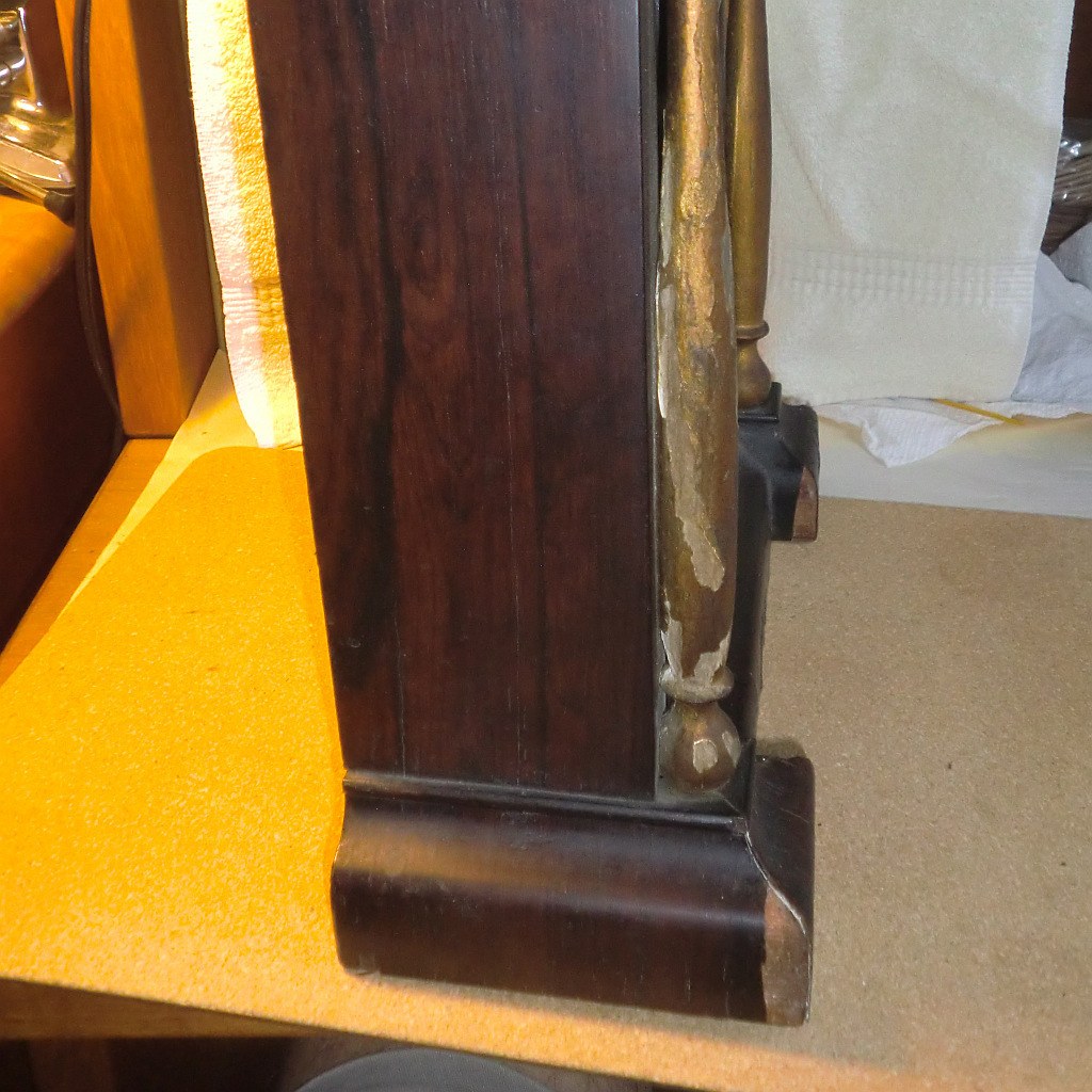 Welch Italian Rosewood Parlor Clock 8 Day Chime 1875 19" H Welch Italian Rosewood Parlor Clock 8 Day Chime 1875 19" H
