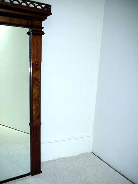 Walnut Victorian Large Mantle Mirror Walnut Victorian Large Mantle Mirror