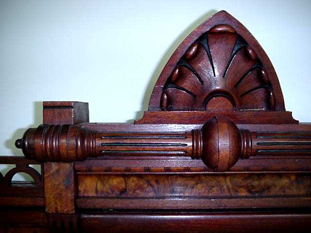 Walnut Victorian Large Mantle Mirror Walnut Victorian Large Mantle Mirror