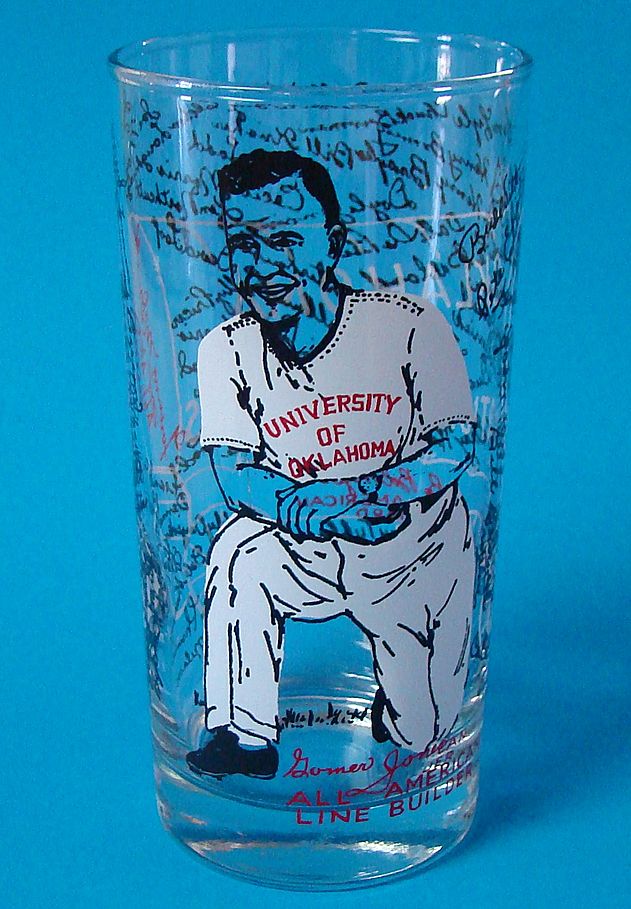 1955 OU Oklahoma Unioversity National Champions Glass 1955 OU Oklahoma Unioversity National Champions Glass