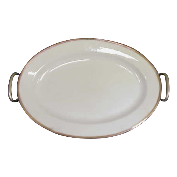 German Ironstone Warming Platter c. 1891 to 1910 German Ironstone Warming Platter c. 1891 to 1910