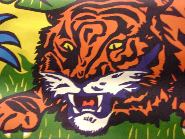Original Circus Tiger Poster Al G. Kelly & Miller Brothers 1950's Original Circus Tiger Poster Al G. Kelly & Miller Brothers 1950's